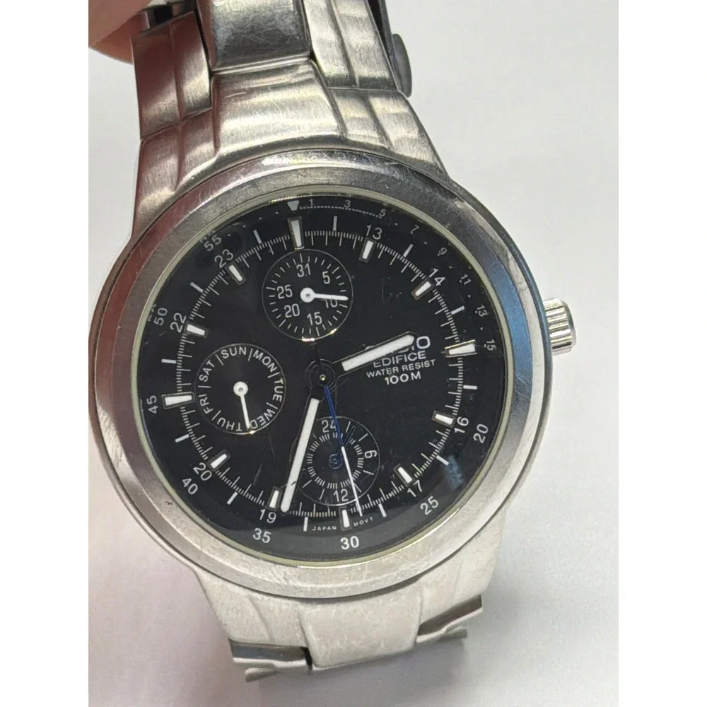 Casio Edifice EF-305 Men's Watch Stainless Steel‎ Water Resist 100M Japan Movt
